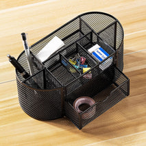 Amazon Basics Mesh Desk Organizer with Pen Holder and Storage