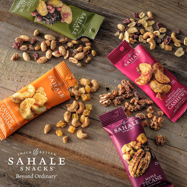 Sahale Snacks Glazed Mix Nut Blend Variety Pack, 12 Total Packs, 1.5 Oz Grab & Go Bags