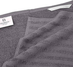 Premium Gray 20”x 28” Large Cotton Kitchen Hand Towels 6 Pack with Hanging Loop