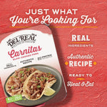 Del Real Foods Carnitas, Shredded Pork Entrée | Fully Cooked, Heat & Serve, Microwaves in Minutes | For Tacos, Bowls & Family Meals | Keep Refrigerated, 15 oz Pack