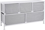 Amazon Basics Extra Wide Fabric 5-Drawer Storage Organizer Unit for Closet