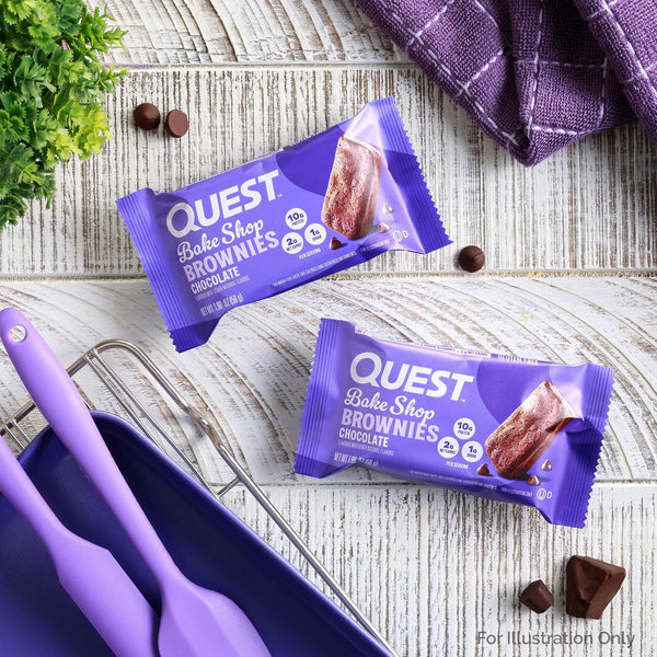 Quest Nutrition Bake Shop Chocolate Brownies 10g Protein 10 Count