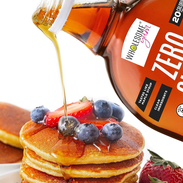 Wholesome Yum Zero Sugar Maple Syrup: Keto, Natural, Sugar-Free, Gluten-Free, Vegan (12 oz Plastic Bottle)