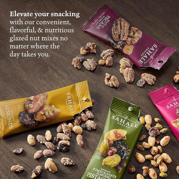 Sahale Snacks Glazed Mix Nut Blend Variety Pack, 12 Total Packs, 1.5 Oz Grab & Go Bags
