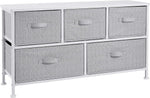 Amazon Basics Extra Wide Fabric 5-Drawer Storage Organizer Unit for Closet