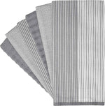 Premium Gray 20”x 28” Large Cotton Kitchen Hand Towels 6 Pack with Hanging Loop