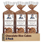 Quaker Large Rice Cakes, Chocolate, 7.23 oz Bags, 3 Pack, Gluten Free, Whole Grain