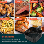 Cosori Air Fryer Accessories, Replacement 5.8QT Original Basket For Cosori CP358-AF, CS358-AF Air Fryers, Non-Stick, Dishwasher-Safe, CAF-P582B