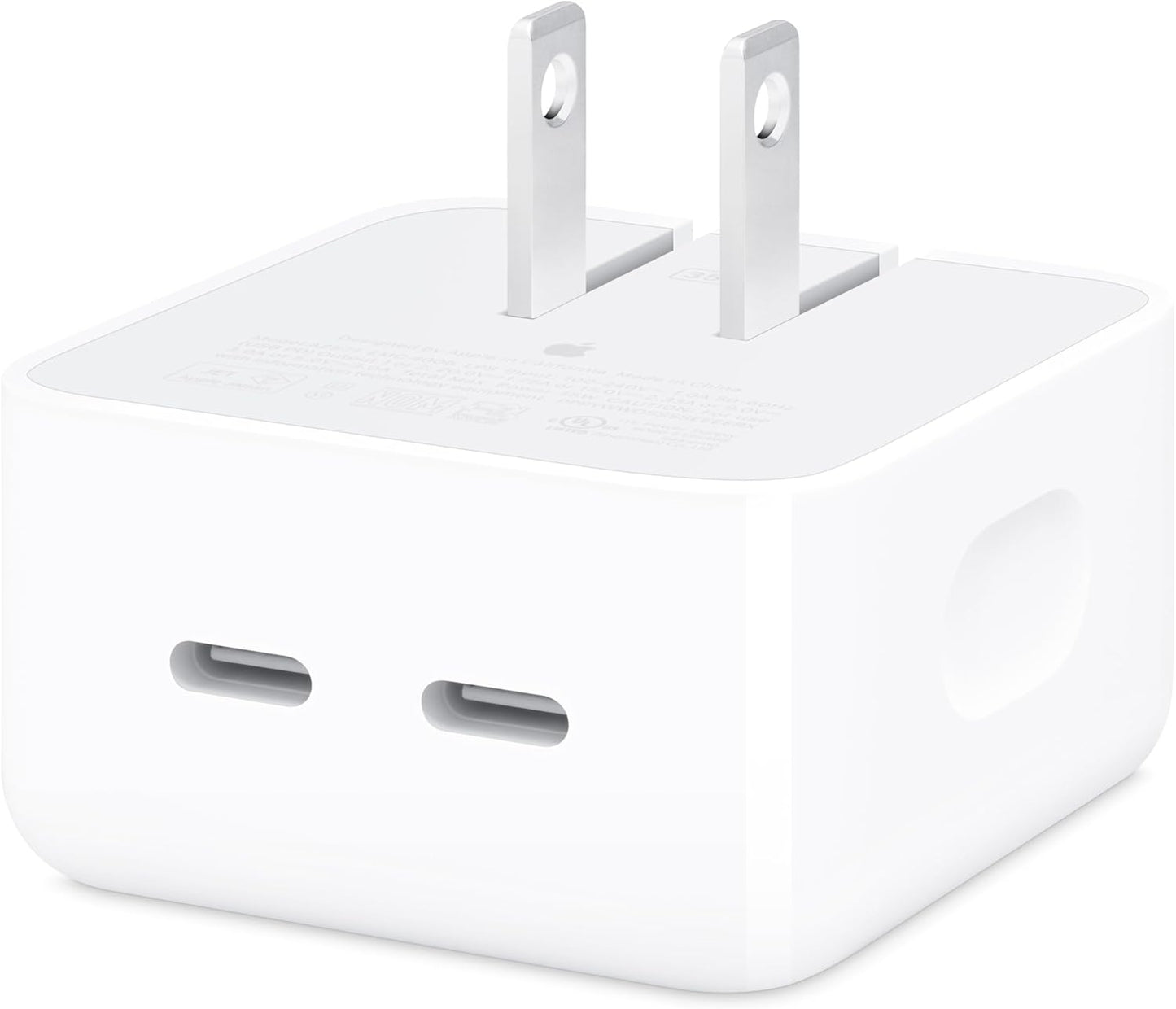 Apple 35W Dual USB C Compact Power Adapter Fast Type C Wall Charger for iPhone iPad and AirPods