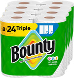 Bounty Select-A-Size Paper Towels, 8 Triple Rolls, White, Absorbent and Reliable