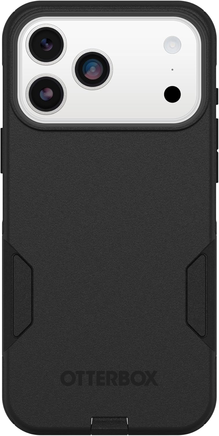 OtterBox Commuter Series iPhone 17 Pro Max slim shockproof case with MagSafe compatibility – Black
