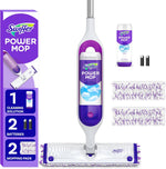 Swiffer PowerMop Multi-Surface Cleaning Kit with Rechargeable Handle and Fresh Scent Solution for Hardwood, Tile, and Laminate Floors