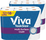 Viva Multi-Surface Cloth Paper Towels, Task Size, 12 Super Rolls (2 Packs of 6), 81 Sheets Per Roll